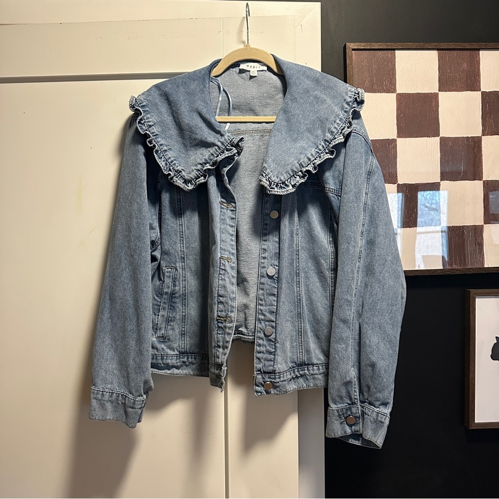 2XL anthropologie denim jacket